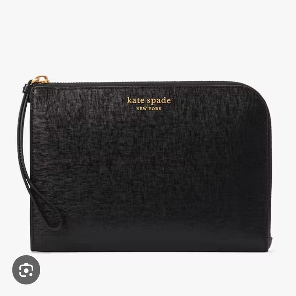 Kate Spade New York Morgan travel organizer in black saffiano leather
